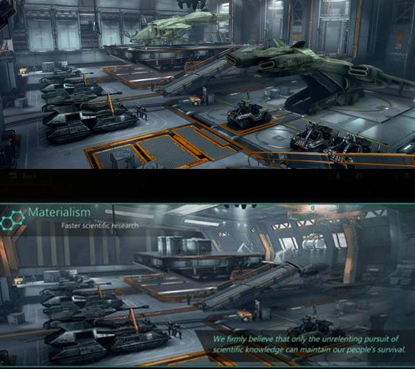 Halo 4 has experienced incidents of art material plagiarism (Halo 4 above; Stellaris below)