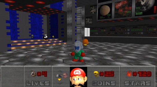 Here is an impressive Doom mod for Super Mario 64 PC