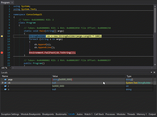 Demonstration of DnSpy decompiler