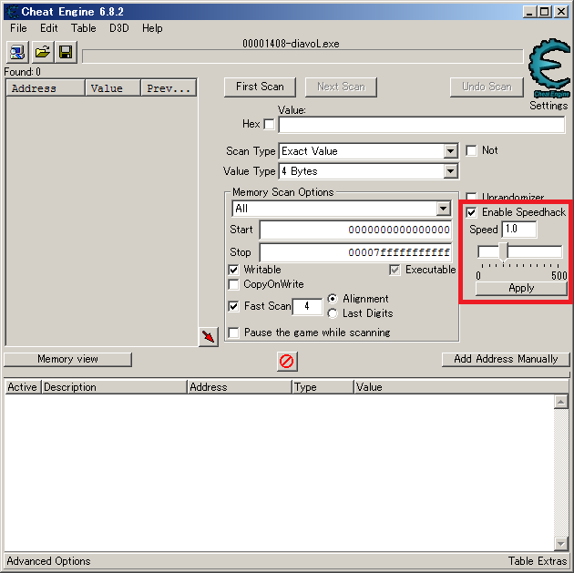 Cheat Engine Speed Adjustment
