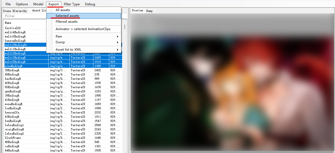 Supports batch export of game assets