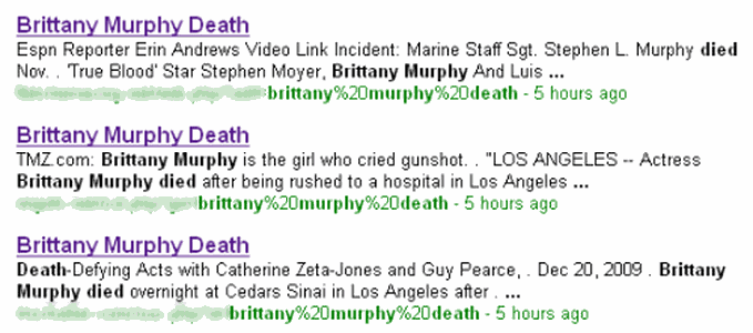 ‘Brittany Murphy death’ searches return rogue anti-virus