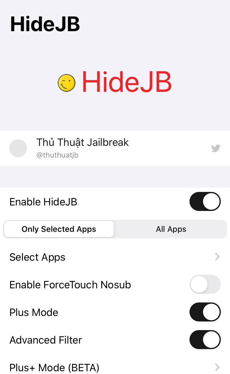 HideJB interface