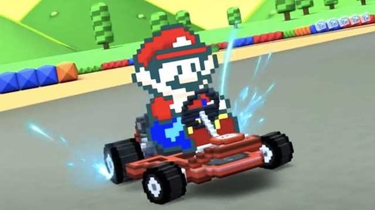 MARIO KART TOUR Kicks Off The "Super Mario Kart Tour" With Retro Versions Of Mario And Donkey Kong Jr.