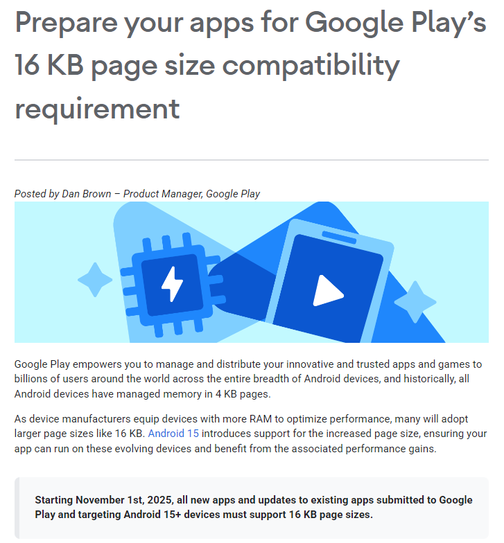 JikGuard game protection supports Google Play's 16 KB page-size compatibility requirement